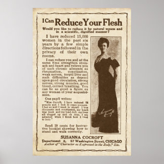 Póster Vintage Flesh Reduction Ad, de 1908