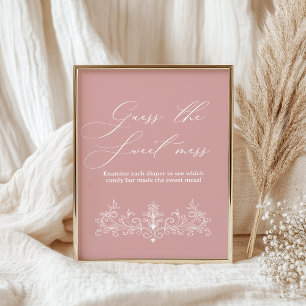 Poster Vintage Floral Chá de fraldas Parece Doce Mess