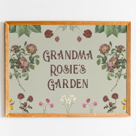 Poster Vintage Floral Custom Display Garden