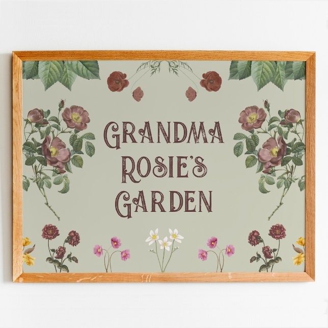 Poster Vintage Floral Custom Display Garden (Criador carregado)