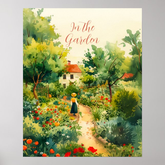 Poster Vintage Floral Garden (Frente)