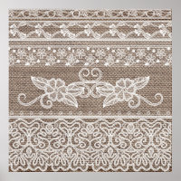 Vintage Floral Lace Art