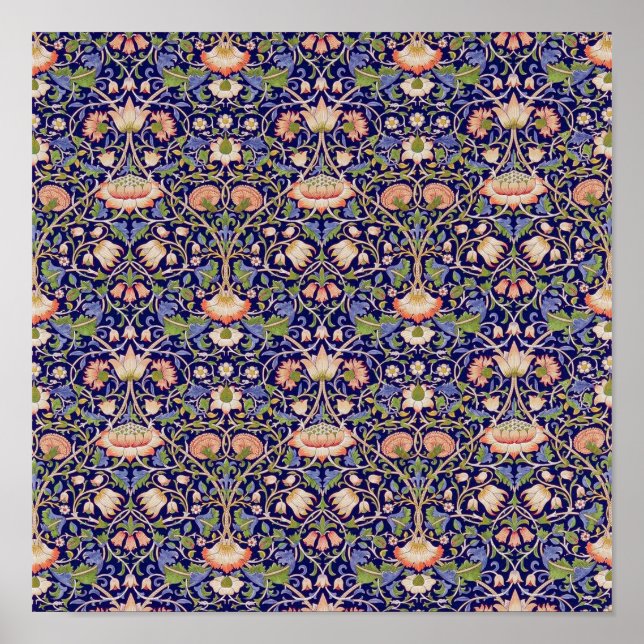 Poster Vintage Floral Pattern, William Morris (Frente)