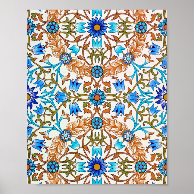 Poster Vintage Floral Pattern, William Morris (Frente)