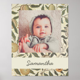 Poster Vintage Floral William Morris Fruta Art Nouveau