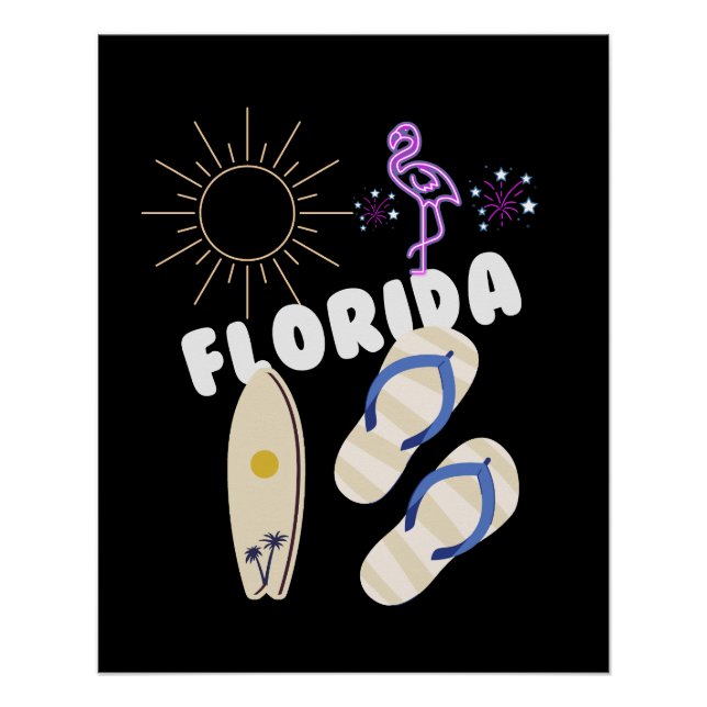Póster vintage florida (Frente)