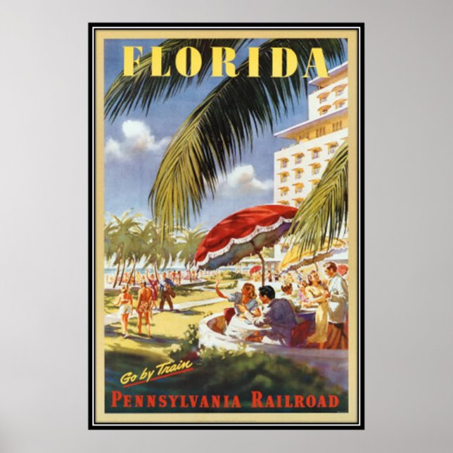 Poster Vintage Florida, EUA - (Frente)