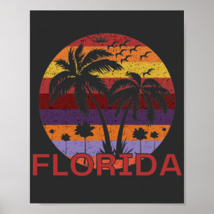Poster Vintage Florida USA Summer Beach