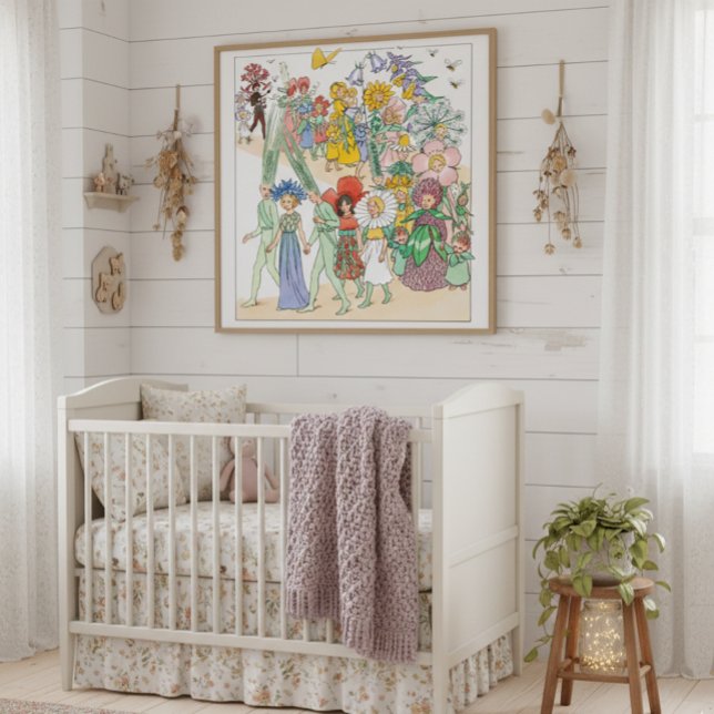 Poster Vintage Flower Festival por Elsa Beskow (Criador carregado)