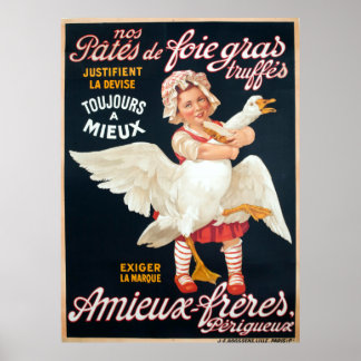 Póster Vintage Foie Gras Pate Advertisement