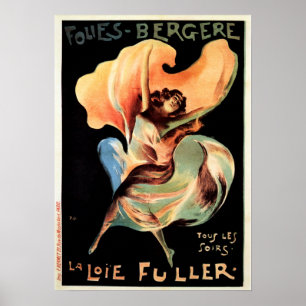 Poster Vintage FOLIES BERGERE Art Nouveau Mulheres