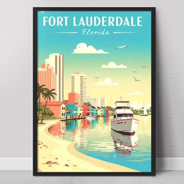 Poster Vintage Fort Lauderdale Florida (Criador carregado)