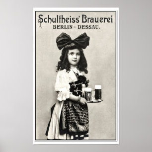 Póster Vintage - Foto da cervejaria alemã de Berlim