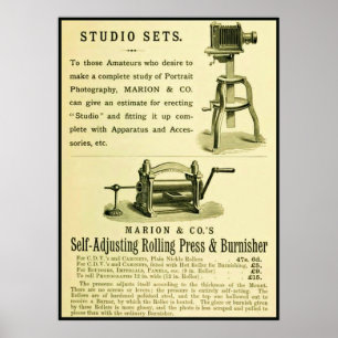 Poster Vintage Fotografia - Ad ~ Studio Sets