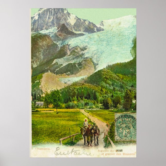 Póster Vintage France, Chamonix 1907 (Frente)