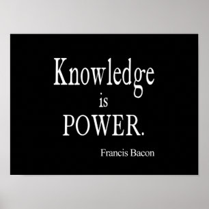 Poster Vintage Francis Bacon Knowledge é Power Cote