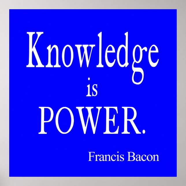 Póster Vintage Francis Bacon Knowledge é Power Cote (Frente)