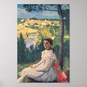Poster Vintage Frederic Bazille View da Vila