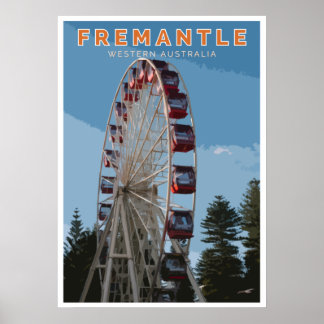 Poster vintage - Fremantle, Austrália Ocidental