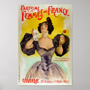 Poster Vintage French Advertising Parfums des Femmes de F