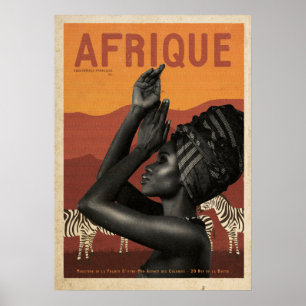 Poster Vintage French Africa viagem
