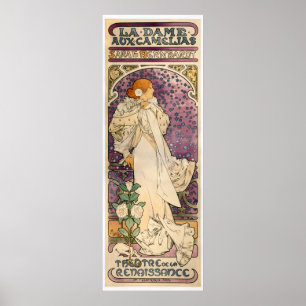 Poster Vintage French Art Nouveau Lady of the Camelias