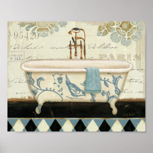 Poster Vintage French Bathtub