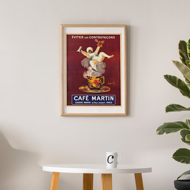 Poster Vintage French Cafe Advertisement Repro. Art Deco (Criador carregado)