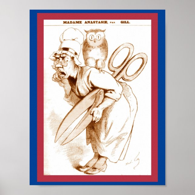 Poster Vintage French Censorship 1874 Cartoon Copy (Frente)