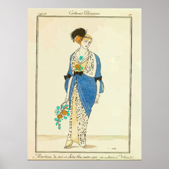 Poster Vintage French Dress Ad (Frente)