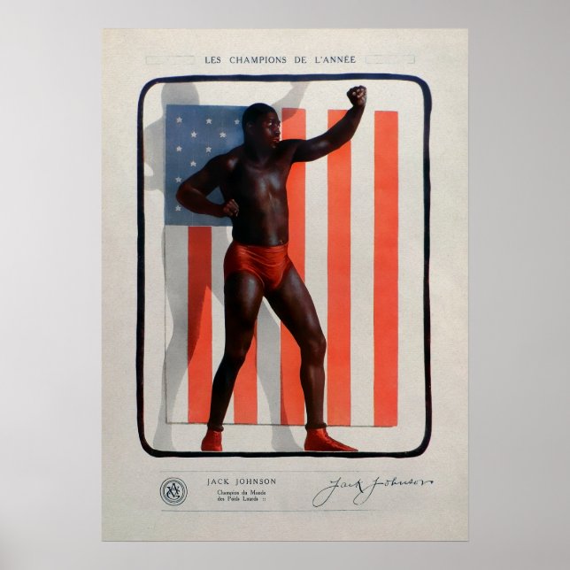 Poster Vintage French Jack Johnson (Frente)
