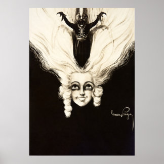 Póster Vintage French Marionette Hairstyle