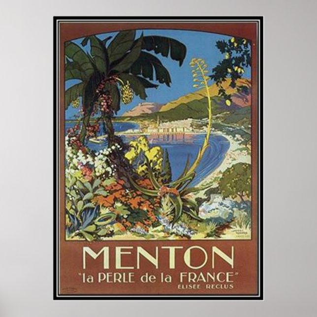 Póster Vintage French Riviera, França - (Frente)