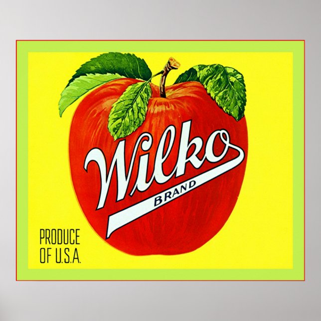 Póster Vintage Fruta Crate Lable (Frente)