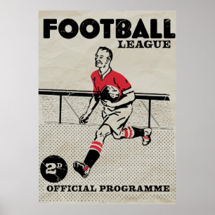 Poster Vintage Futebol