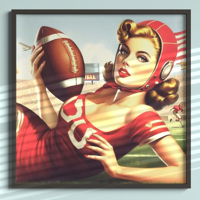 Poster Vintage Futebol Girl (Criador carregado)