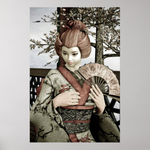 Póster Vintage Geisha