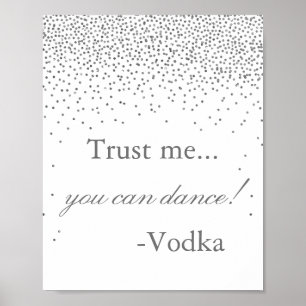 Poster Vintage Glam Silver Confetti - Sinal de Festa de c