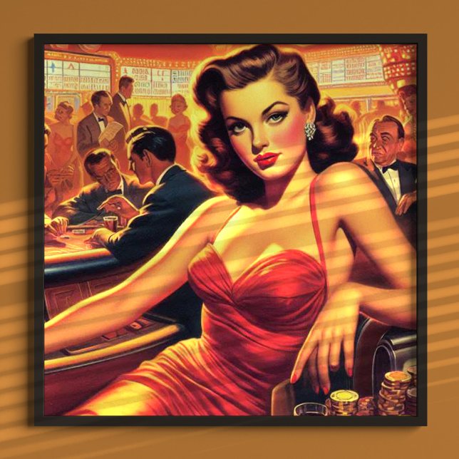 Poster Vintage Glamor Girl Red Vress (Criador carregado)