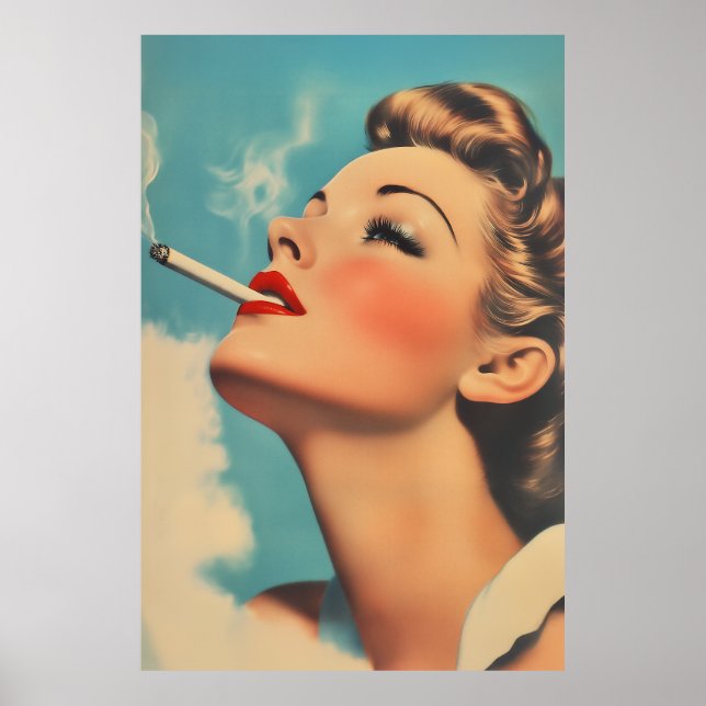 Poster Vintage Glamor Smoking Ad (Frente)
