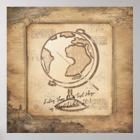 Vintage Globe. Presente do professor de Geografia