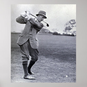 Póster Vintage Golfer: Harry Vardon