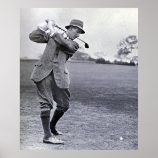 Póster Vintage Golfer: Harry Vardon