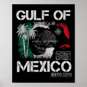 Poster Vintage Golfo Do México 1672 Mapa Histórico - Bea