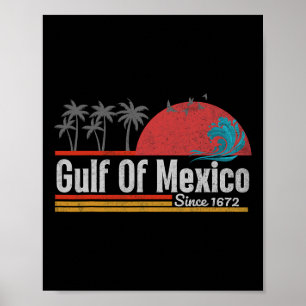 Poster Vintage Golfo Do México Est.1772