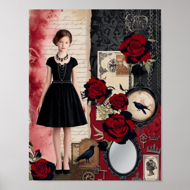 Poster Vintage Gothic Elegant Whimsical (Frente)