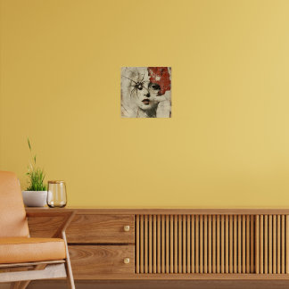 Poster Vintage Gothic Spider & woman Surreal Portrait Art
