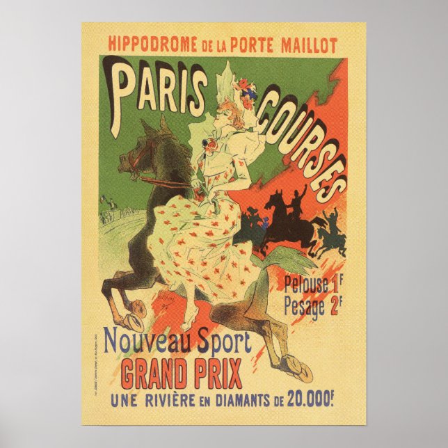Poster vintage Grande Prêmio de Paris (Frente)