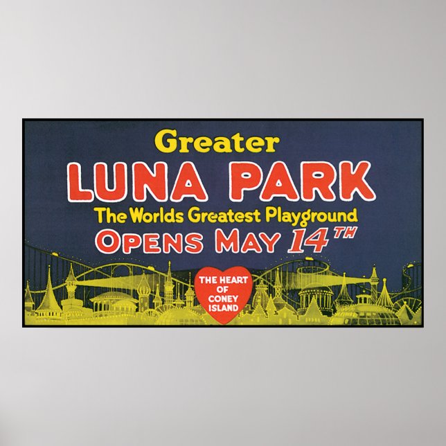 Poster Vintage Greater Luna Park (Frente)