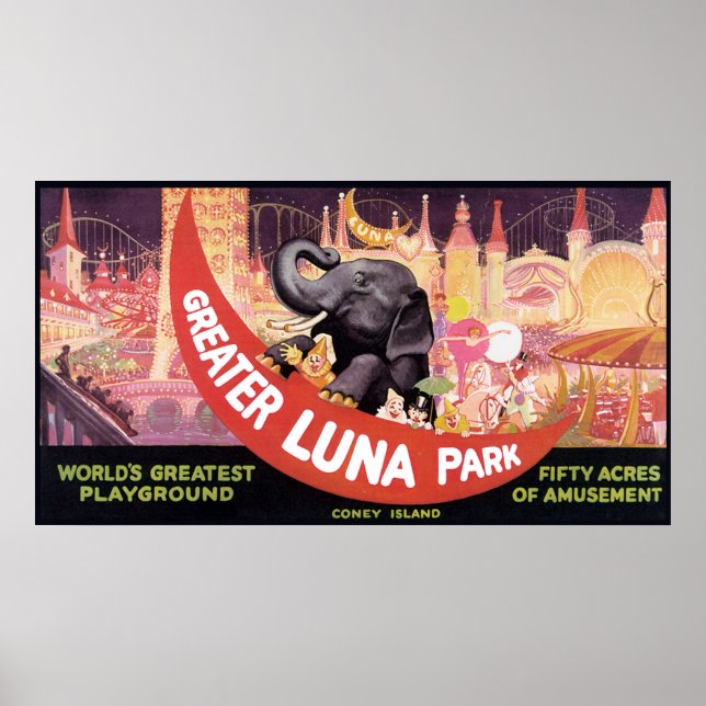 Póster Vintage Greater Luna Park (Frente)